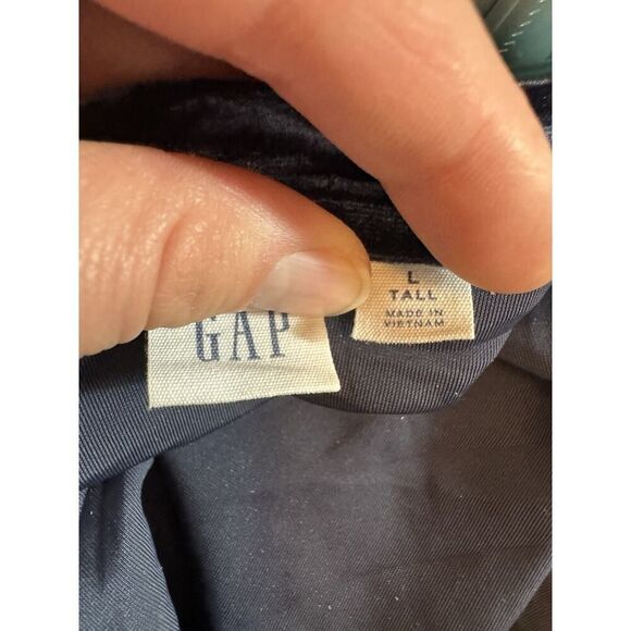GAP Blue Velvetcore‎ Round Neck Top Whimsical Vintage Insp. Clean Girl L Or XL - Picture 4 of 5